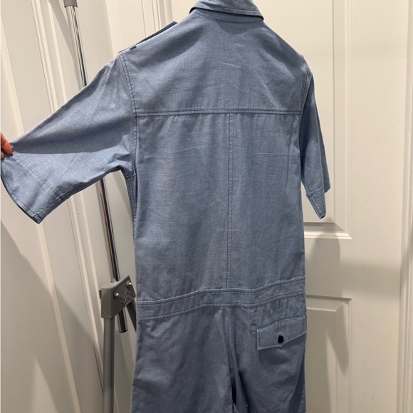 Light Blue Button-Up Romper - Picture 4 of 7